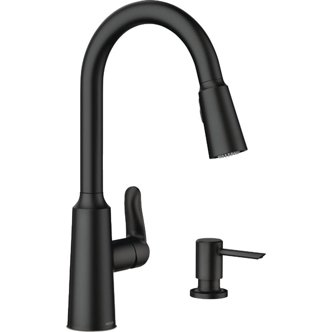 Moen Edwyn 87028BL Matte Black 1-Handle Deck-Mount