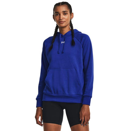 Under Armour Women's Rival Fleece Full Zip Hoodie Zip Sweatshirt, (400) Royal/White, M