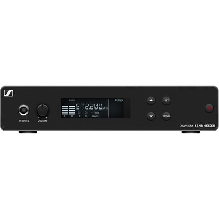 Sistema de monitoreo inalámbrico intraaural estéreo Sennheiser XSW IEM SET A: 476 a 500 MHz (509146) Paquete con bolsa de transporte Auray para sistema inalámbrico