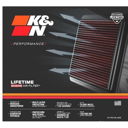K&N Engine Air Filter: High Performance, Premium, Washable, Panel Filter: 1996-2004 (M5, 535i, 540i, 740i, 740iL) , 33-2142