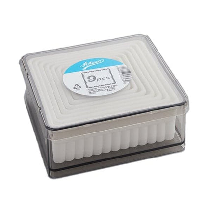 Ateco 5703 Fluted Edge Square Cutter Set in Gradua