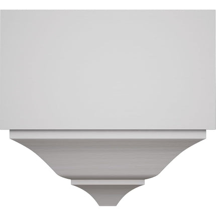 3 5/8"P x 7 1/4"W x 7 1/2"H Americraft Solid Paint Grade Wood Universal Mid Crown Moulding Coupler Block for Profiles up to 4"H x 3 5/8"P, Primed Pine
