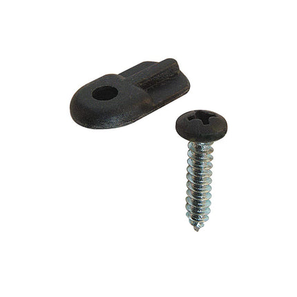 Prime-Line PL 7906 Clips de pantalla a ras con tornillos, Plástico, Negro (Paquete de 12)
