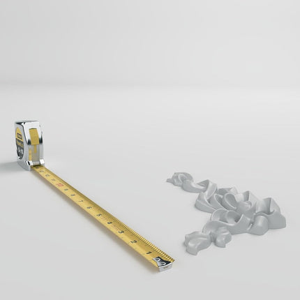 Ekena ONL05X08X01-L 5 7/8" W x 8 5/8" H x 3/4" P Versailles Small Ribbon with Bow Onlay, Left, Primed
