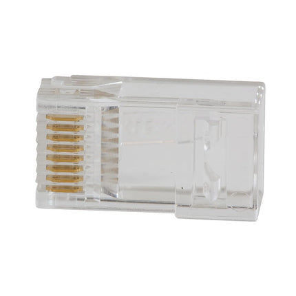 KLEIN TOOLS VDV826-702 Pass-Thru Modular Data Plug, RJ45 CAT5E, Gold Plated, Pass Through Connectors 50-Pack