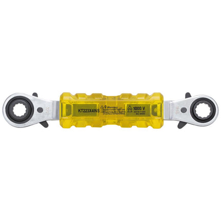 KLEIN TOOLS KT223X4-INS Lineman's Insulating 4-in-1 Box Wrench