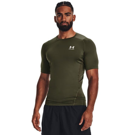 Under Armour Mens Armour HeatGear Compression Short-Sleeve T-Shirt, (390) Marine OD Green / / White, M Tall