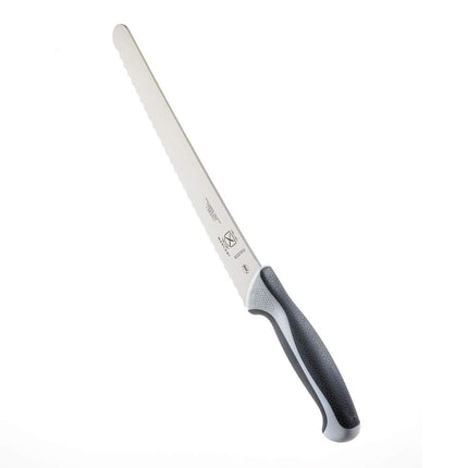 Mercer Culinary M23210GY Bread Knife, 10-Inch Wavy Edge Wide, Grey, Green