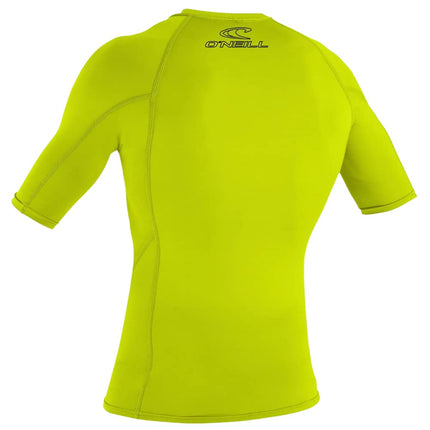 O'Neill UV Sun 50+ Protección Juvenil Basic Skins Camiseta de Manga Corta con Cuello Redondo y Protección Solar, Lima, 14