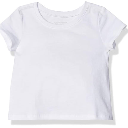 The Children's Place Girls' Toddler Basic Layering Tee 2-Pack T-Shirt, White, 3 Years/Medium