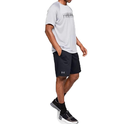 Under Armour Tech Mesh Shorts, Men's Gym Shorts With Complete Ventilation, Versatile Sports Shorts for Training, Running and Working Out, Black/Pitch Gray, L