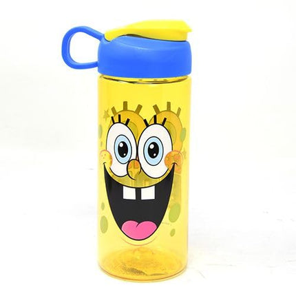 Nickelodeon SpongeBob SquarePants Water Bottle Bundle - 16.5 Oz Reusable Plastic SpongeBob Water Bottle for Kids, Boys, Girls - School Supplies Set with Stickers, Barn Bots Door Hanger