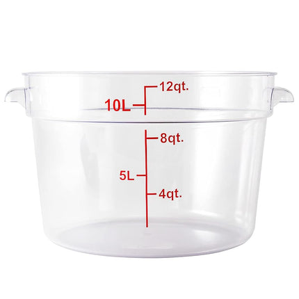 Restaurantware 12 qt Round Clear Plastic Food Storage Container