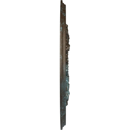 Ekena Millwork CM23ACBBS Acanthus Twist Ceiling Medallion, 23 OD x 4 5/8" ID x 1 7/8" P, Bronze Blue Patina