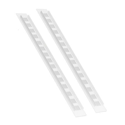 2 Pcs White Air Vent Grille Cover 600mm x 50mm Alu