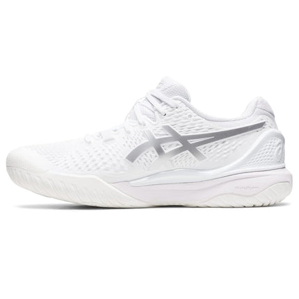 ASICS Women's Gel-Dedicate 8 Tennis Shoes, 8.5, White/Pure Silver