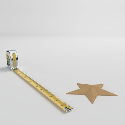 Ekena Millwork ROS05X05GLRW Galveston Star Rosette, 5-Inch x 5-Inch x 3/4-Inch, Rubberwood