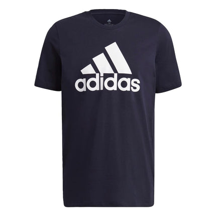 adidas Men's Essentials Big Logo Tee, Black-White,