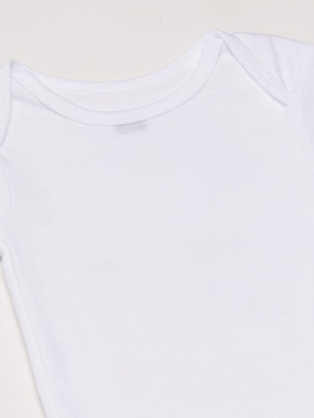 Gerber Baby Soft Cotton Short Sleeve Onesies 5-pack Solid White Bodysuits, 3-6 Months