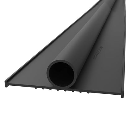 BOWSEN Sellos Inferiores para Puertas de Garaje, Impermeables, Burletes, Umbral, Amortiguación, Sellado, 2 Puertas, Goma EPDM de Alto Rendimiento, Junta de Resistencia Negra, Extremo en T de 1/4 Pulgada, 20 PIES de Largo