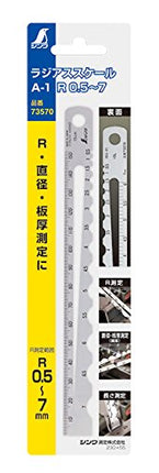 Shinwa Sokutei 73570 Radius Scale A-1 R0.5-7