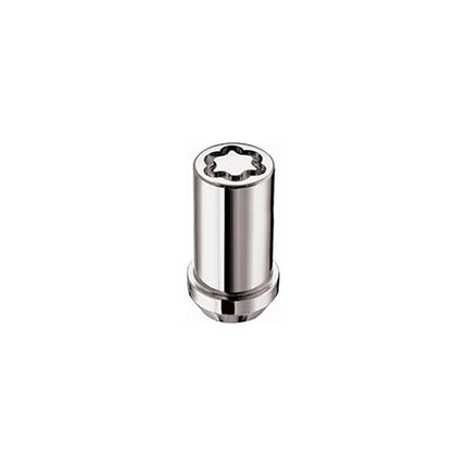 McGard Wheel Lock, Premium, 14 mm x 1.50 Thread, Cone Seat, Closed End, Key Included, Steel, Chrome, Set of 5 (25515)