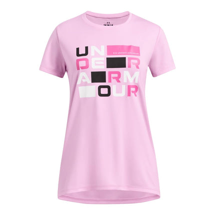 Under Armour - Girls Tech Block Logo Short Sleeve 