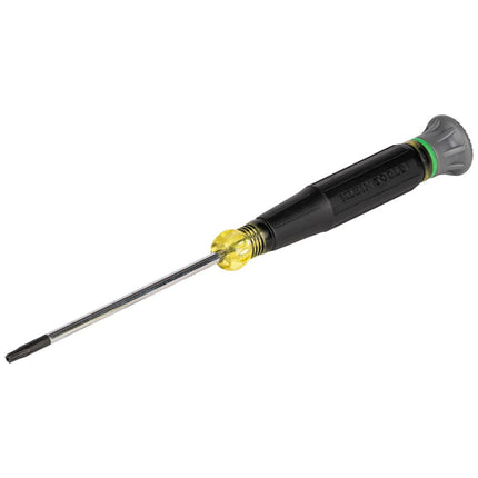 Klein Tools 6323 Mini Precision Screwdriver, T10H TORX Tamperproof Tool with Cushion-Grip Handle and Color Coded Rings, 3-Inch Shank