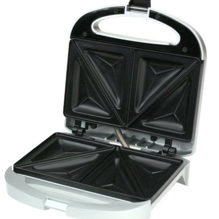CUISINART WM-SW2 Parrilla eléctrica antiadherente para sándwiches dobles, plateada