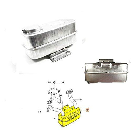 Pot d'échappement double Husqvarna OEM pour tondeuse à gazon 539131604 compatible avec MZ5225