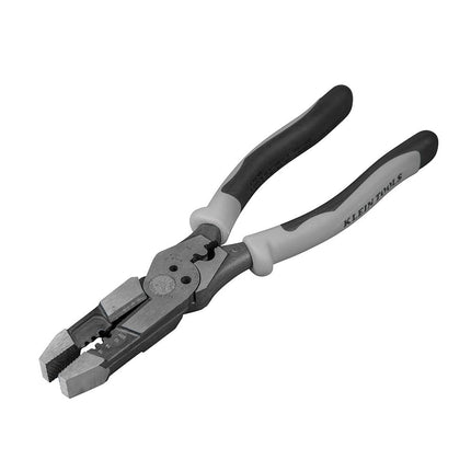 Klein Tools J215-8CR Multitool Pliers, Hybrid Multi Purpose Tool / Crimper, Wire Stripper, Bolt Shearing, Wire Grabbing, Twisting, Looping,Gray/Black