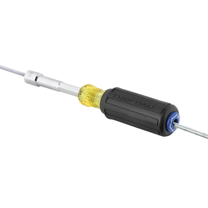 Klein Tools 65438 Heavy-Duty Hollow Shaft Nut Driver, Color-Coded 3/8-Inch Hex, Pass Through Design, 6-Point Socket, and Cushion-Grip Handle