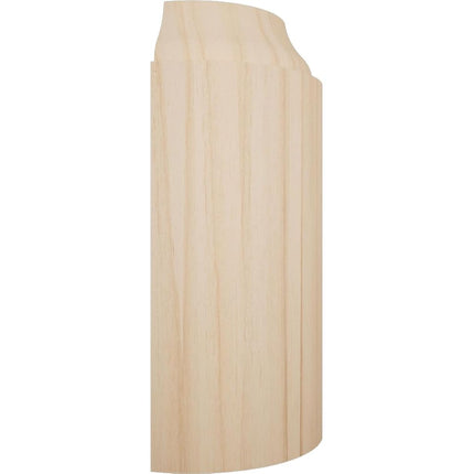 4 1/4"H x 1 5/16"P WM620 Americraft Solid Hardwood Stain Grade Bullnose Outside Corner Moulding, Alder (Matches Moulding MLDW01X04WM620AL)