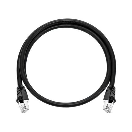 Monoprice Cat6A 3ft Black Patch Cable Double Shielded (S/FTP) 26AWG 10G Pure Bare Copper Snagless RJ45 Fullboot Series Ethernet Cable
