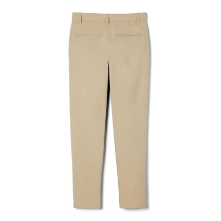 French Toast Boys' Slim Fit Taper Leg Stretch Performance Pant, Khaki, 14