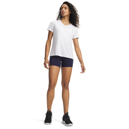 Under Armour Women's Movement Middy Shorts, (410) Midnight Navy / / Metallic Silver, XXL