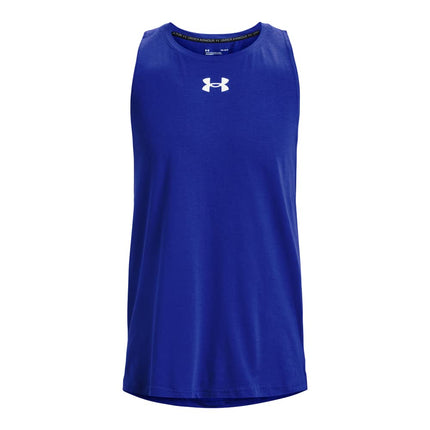 Under Armour Mens Baseline Tank Top Royal Blue/White XS