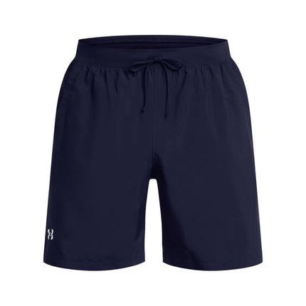 Under Armour Men's Launch Run 7 Inch Unlined Shorts, (411) Midnight Navy/Midnight Navy/White, Large