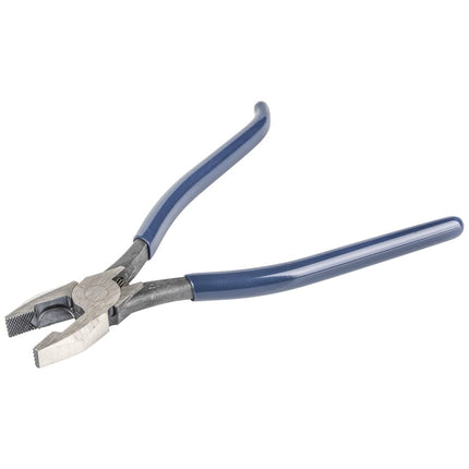 Klein Tools D201-7CSTLFT Ironworker Side Cutting Pliers to Twist and Cut Rebar Tie Wire, Left Handed and Spring Loaded, 9-Inch
