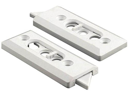 Prime-Line Products F 2728 Tilt Latch Pair, White Plastic Construction, Spring Loaded, 2-1/8 in. Hole Centers