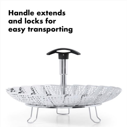 OXO Good Grips Stainless Steel Steamer with Extendable Handle 7"