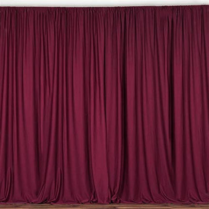 AK Trading CO. 10 feet x 10 feet Polyester Backdrop Drapes Curtains Panels with Rod Pockets - Wedding Ceremony Party Home Window Decorations - Burgundy (DRAPE-5x10-BURGUNDY)