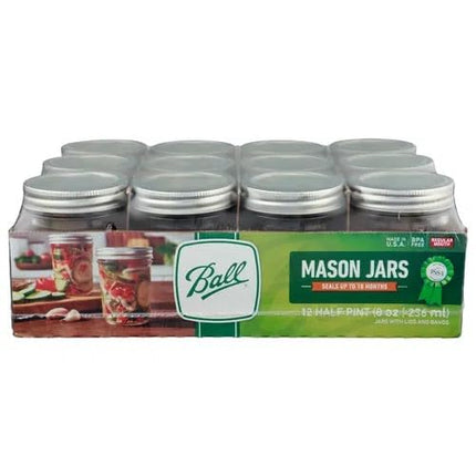 Ball Regular Mouth Mason Jars 8 Ounce (Pack of 12)