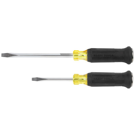 Klein Tools 85442DD Screwdriver Set, Demolition Driver, 1/4-Inch and 5/16-Inch Keystone Tips with Plated Metal Strike Cap, 2-Piece