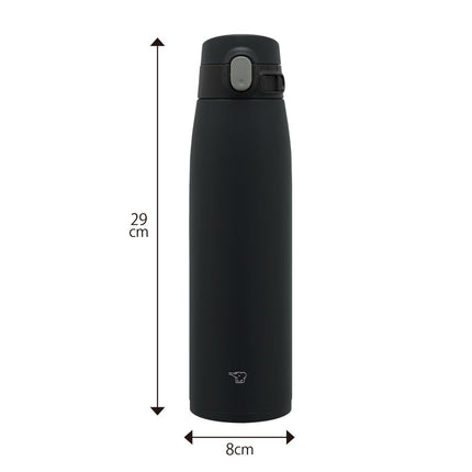 Zojirushi SM-VS95-BA Botella de agua, taza de acero inoxidable con un solo toque, sin costuras, 950 ml (32.4 fl oz), negra