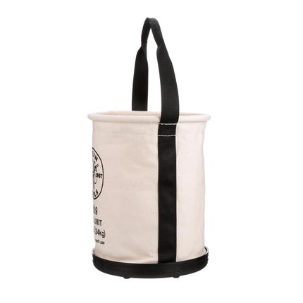 Sac à outils en toile Klein Tools 5109, à large ouverture, est fabriqué en toile n° 6 avec fond moulé noir, capacité de charge de 34 kg.