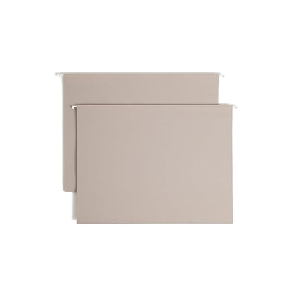 Dossier suspendu Smead TUFF à fond élargi, soufflet de 10,2 cm, onglet de coupe 1/3 Easy Slide, format légal, gris acier, 18 par boîte (64342)