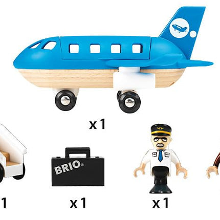 BRIO World 33306 Airplane Set 5 Piece Wooden Toy for Kids Ages 3+