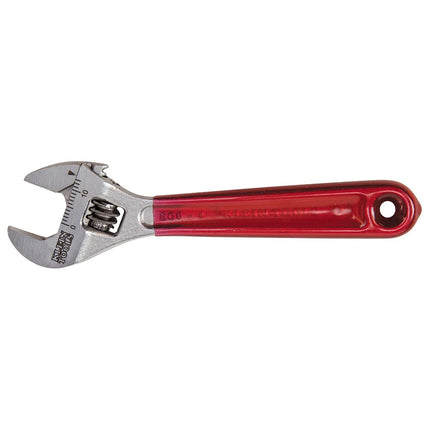 KLEIN TOOLS D506-4 Adjustable Drive Wrench, Forged with High Polish Chrome Finish and a Plastic Dipped Handle, 4-Inch