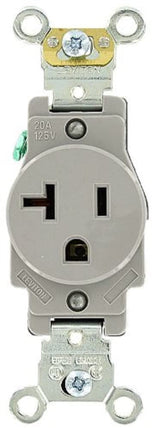 Leviton Single Receptacle, 20 Amp, 125 Volt, Indus